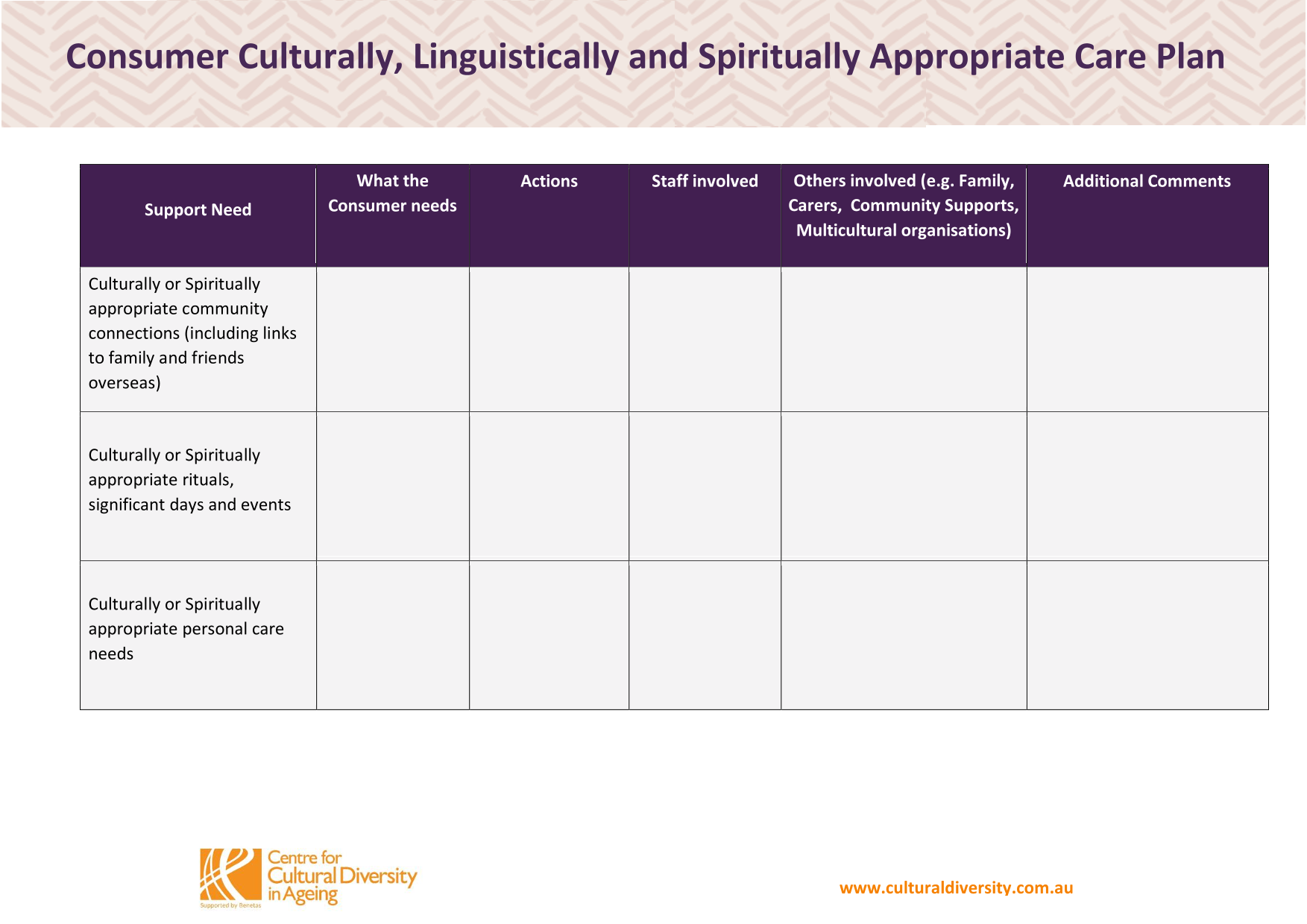 Culturally and Spiritually Appropriate Care Plan February 2024 2