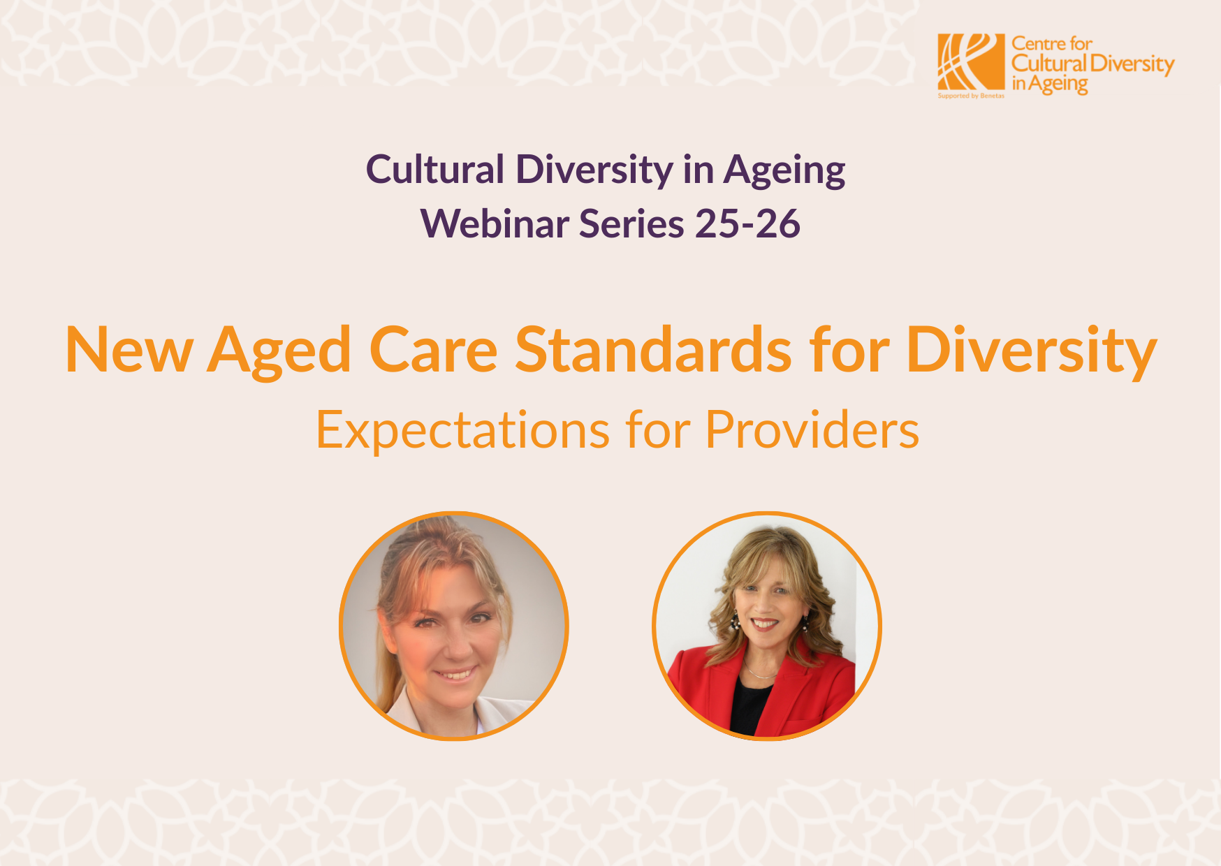 Upcoming Webinar 9th September: New Aged Care Standards for Diversity - Expectations for Providers