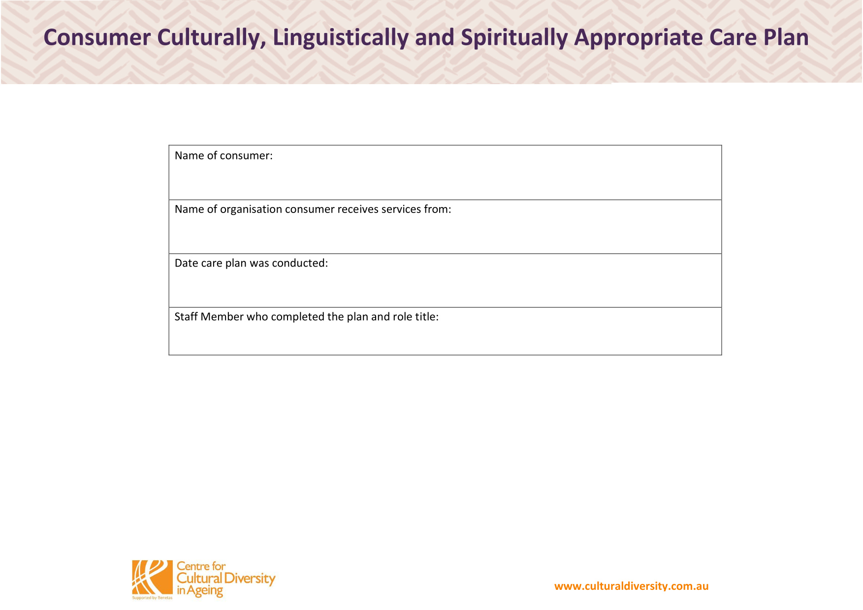 Culturally and Spiritually Appropriate Care Plan February 2024 1