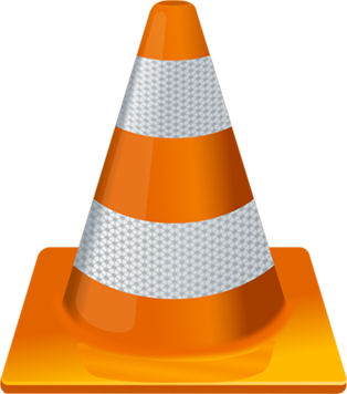 image of orange and silver traffic cone